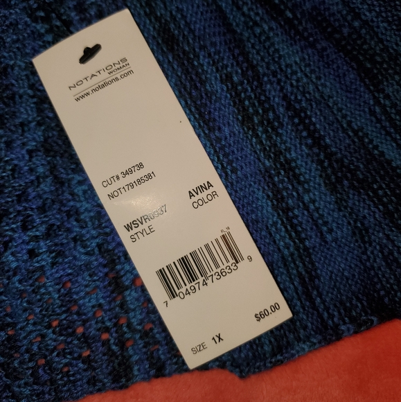 Notations, blue cardigan - Picture 4 of 4